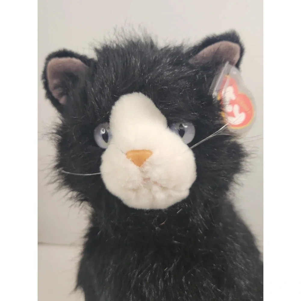 Vintage Ty Classic Shadow Black Cat Plush 1999 Tuxedo 12